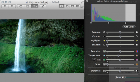 Levels and color balance in Preview